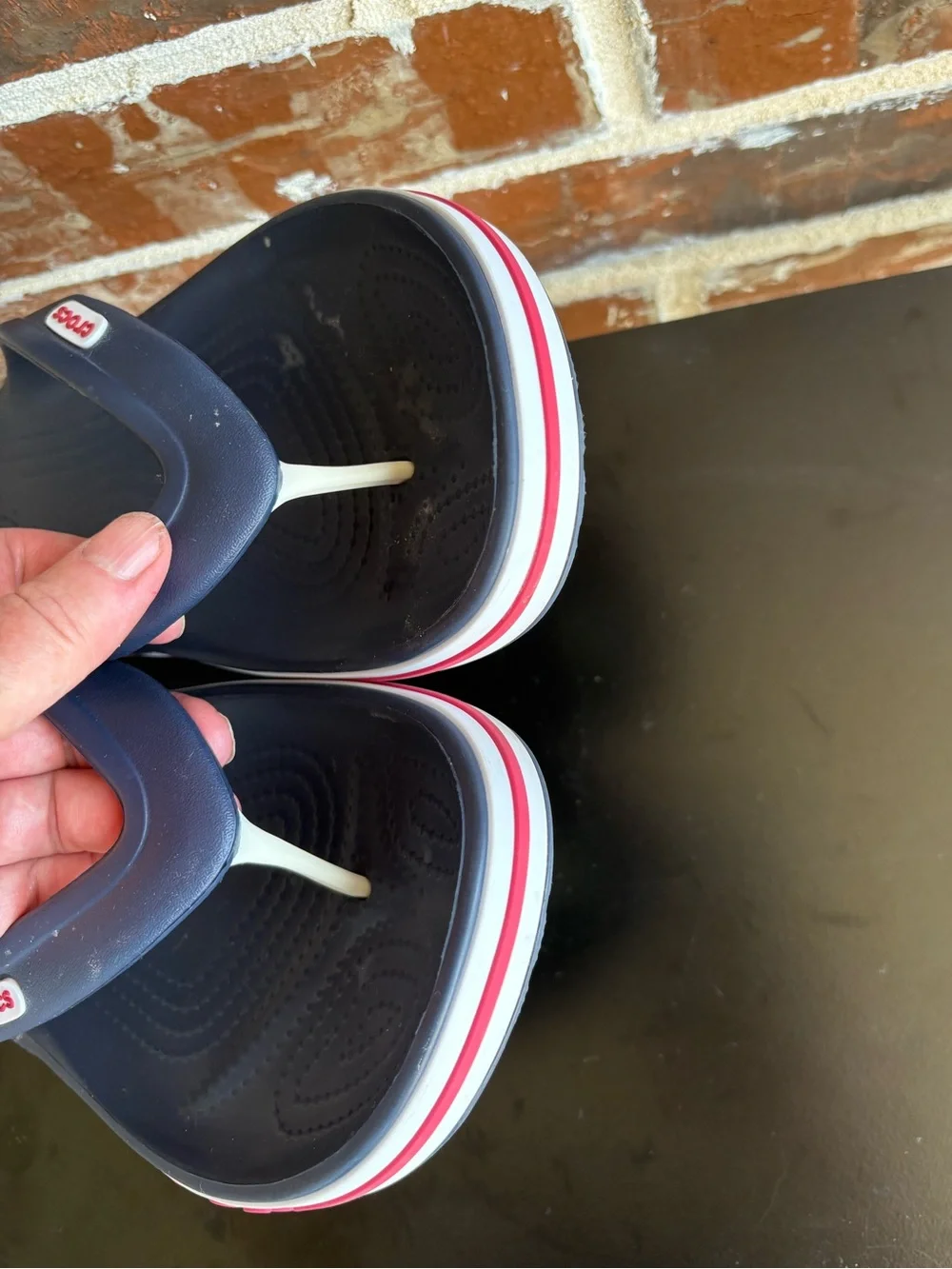 CROCS Bayaband Navy‎ Pepper Flip-Flops Thong Sandals Size 8